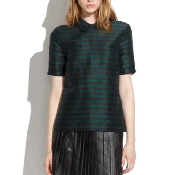 MADEWELL‎ Peter Pan Collar Striped Blouse - Picture 1 of 6